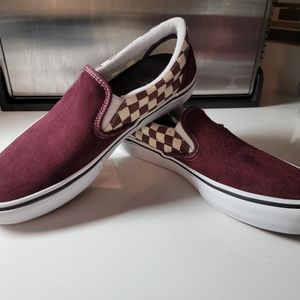 Vans Maroon Comfycush Slip Ons